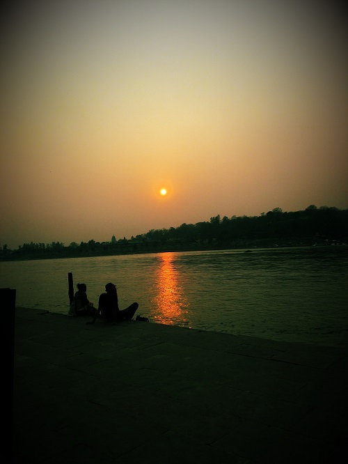 Chilling at Rishikesh Ghat