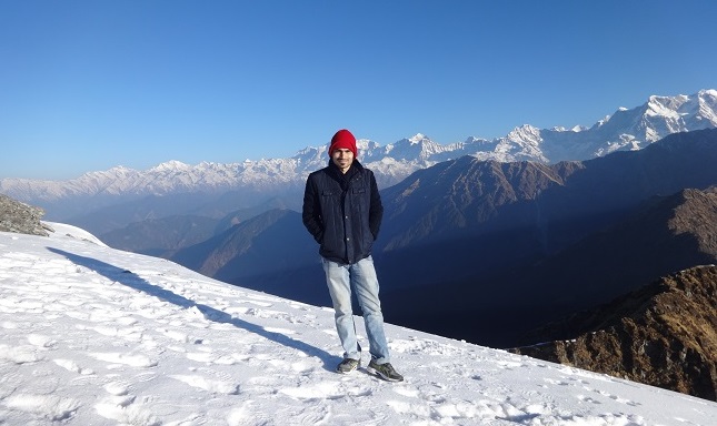 Me at top of Chandrashila Mountain