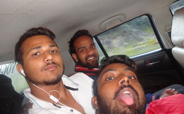 We are In Yogi bahiya car
