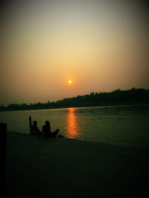 Chilling at Rishikesh Ghat