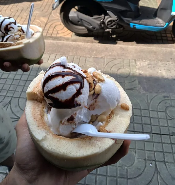 Thailand famous coconut icecream